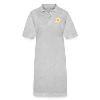 Rayons de soleil brillants Lumière Lumière Chaleur - Robe polo bio PAIGER Stanley/Stella Femme - gris chiné - Devant