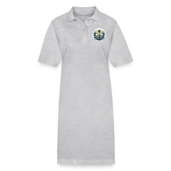 Dreizack Symbol - Stanley/Stella Frauen Bio-Polokleid PAIGER - Grau meliert - Vorne