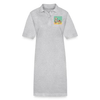 Pizza-Bot - Stanley/Stella Frauen Bio-Polokleid PAIGER - Grau meliert - Vorne