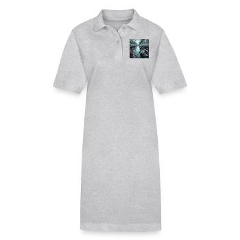 SWAN OF THE APOCALYPSE - Stanley/Stella PAIGER Organic Women’s Polo Dress - heather grey - Front