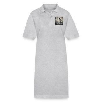 Kein Banksy - Kindheit in der Pfütze - Stanley/Stella Frauen Bio-Polokleid PAIGER - Grau meliert - Vorne