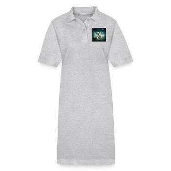 „Hase und Ei – Perfekte Kombi“ - Stanley/Stella Frauen Bio-Polokleid PAIGER - Grau meliert - Vorne