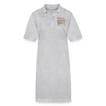 Book page - Books are good for you - Stanley/Stella PAIGER Organic Women’s Polo Dress - heather grey - Front