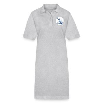 Torwart (blau-weiß) - Stanley/Stella Frauen Bio-Polokleid PAIGER - Grau meliert - Vorne