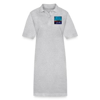 Vélo cargo à ondes sonores Omnium - Robe polo bio PAIGER Stanley/Stella Femme - gris chiné - Devant