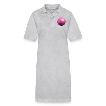 Cycliste de montagnes - Robe polo bio PAIGER Stanley/Stella Femme - gris chiné - Devant