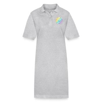 Un design de t-shirt affiche un mandala dans un ra vif - Robe polo bio PAIGER Stanley/Stella Femme - gris chiné - Devant