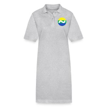 Drapeau Wave | ~Relations avec NU | Vecteur - Robe polo bio PAIGER Stanley/Stella Femme - gris chiné - Devant