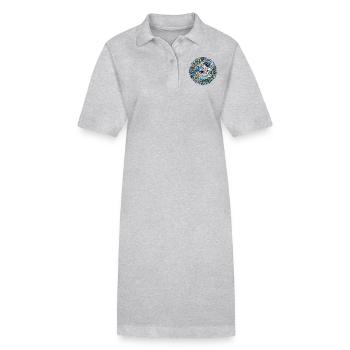 Blauhäher Fee - Stanley/Stella Frauen Bio-Polokleid PAIGER - Grau meliert - Vorne