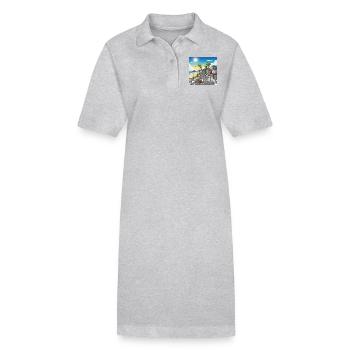 Rue Newport Beach - Robe polo bio PAIGER Stanley/Stella Femme - gris chiné - Devant