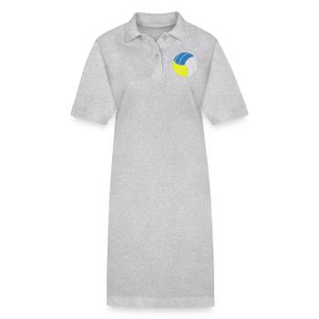 Volley-ball, volley-ball de plage - Robe polo bio PAIGER Stanley/Stella Femme - gris chiné - Devant