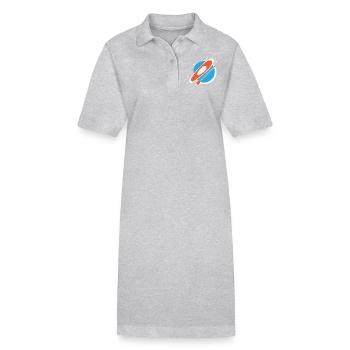 Orange Ruderboot Geschenkidee - Stanley/Stella Frauen Bio-Polokleid PAIGER - Grau meliert - Vorne