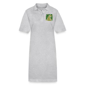 dove - Stanley/Stella PAIGER Organic Women’s Polo Dress - heather grey - Front