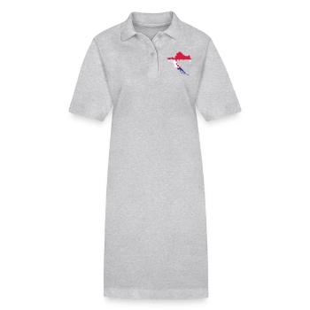 Kroatien - Stanley/Stella Frauen Bio-Polokleid PAIGER - Grau meliert - Vorne