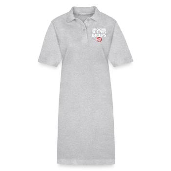 Smoking shrinks the biceps - Stanley/Stella PAIGER Organic Women’s Polo Dress - heather grey - Front