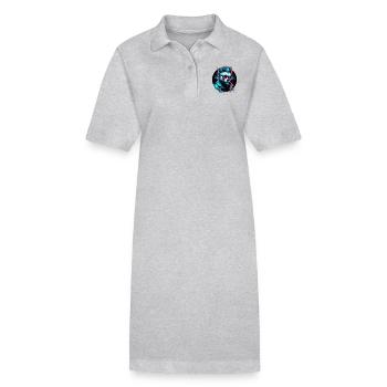 Cyber panda - Robe polo bio PAIGER Stanley/Stella Femme - gris chiné - Devant