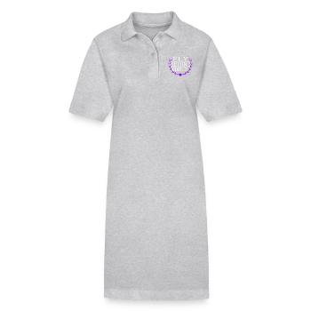 freedom quotes living freely funny quote - Stanley/Stella Frauen Bio-Polokleid PAIGER - Grau meliert - Vorne