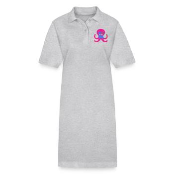 Oktopus - Stanley/Stella Frauen Bio-Polokleid PAIGER - Grau meliert - Vorne