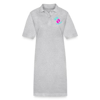 100 Wunschkind 002 - Robe polo bio PAIGER Stanley/Stella Femme - gris chiné - Devant