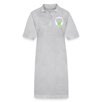 Casque Techno Music Party Equalizer Waves Logo - Robe polo bio PAIGER Stanley/Stella Femme - gris chiné - Devant
