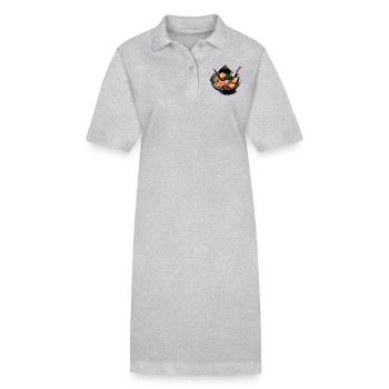 Soupe de nouilles ramen - Robe polo bio PAIGER Stanley/Stella Femme - gris chiné - Devant