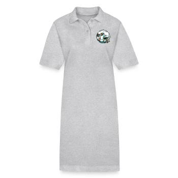 Mouette dans une bouée de sauvetage - Robe polo bio PAIGER Stanley/Stella Femme - gris chiné - Devant