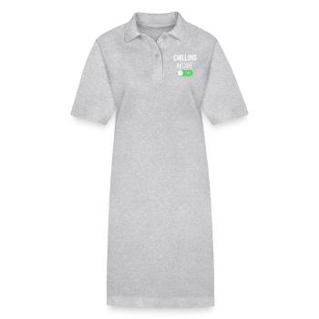 Chilling Mode On - Stanley/Stella PAIGER Organic Women’s Polo Dress - heather grey - Front
