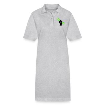 Glowstick - Party - Rave - Robe polo bio PAIGER Stanley/Stella Femme - gris chiné - Devant