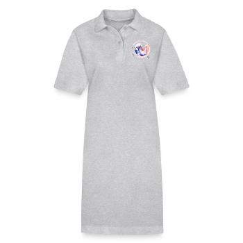 Sleeping girl - Stanley/Stella PAIGER Organic Women’s Polo Dress - heather grey - Front
