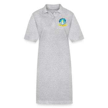 ALICE AU PAYS DES MERVEILLES - Robe polo bio PAIGER Stanley/Stella Femme - gris chiné - Devant