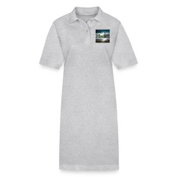 respirer - Robe polo bio PAIGER Stanley/Stella Femme - gris chiné - Devant