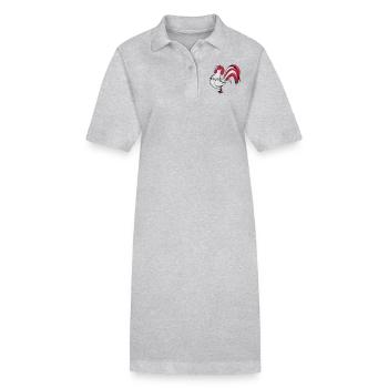 Rooster chant des oiseaux - Robe polo bio PAIGER Stanley/Stella Femme - gris chiné - Devant