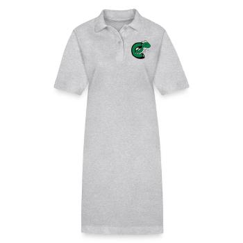 caterpillar caterpillar insect centipede letter C - Stanley/Stella PAIGER Organic Women’s Polo Dress - heather grey - Front