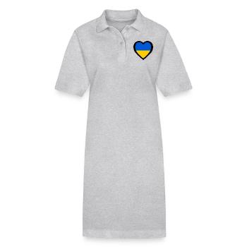 Ukraine - Stanley/Stella Frauen Bio-Polokleid PAIGER - Grau meliert - Vorne