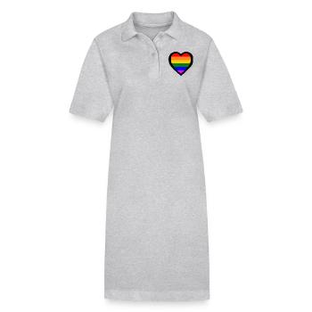 Lgbt - Stanley/Stella Frauen Bio-Polokleid PAIGER - Grau meliert - Vorne