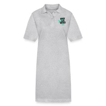 Briser toutes les frontières - Robe polo bio PAIGER Stanley/Stella Femme - gris chiné - Devant