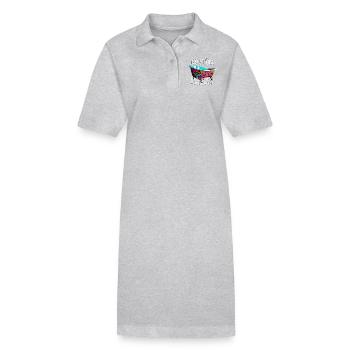 Kostüm Badewanne - ich lass mich volllaufen! - Stanley/Stella Frauen Bio-Polokleid PAIGER - Grau meliert - Vorne
