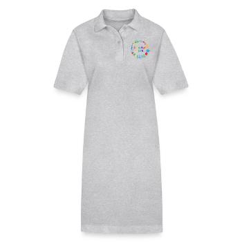 Schulkind 2024 ABC - Stanley/Stella Frauen Bio-Polokleid PAIGER - Grau meliert - Vorne