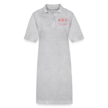 Abécédaire - Robe polo bio PAIGER Stanley/Stella Femme - gris chiné - Devant