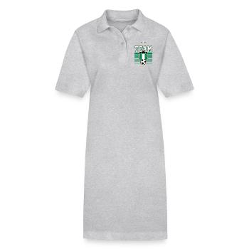 Nigeria - Stanley/Stella Frauen Bio-Polokleid PAIGER - Grau meliert - Vorne