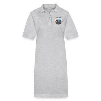 Roboterkopf für alle Sci-Fi- und Technikliebhaber - Stanley/Stella Frauen Bio-Polokleid PAIGER - Grau meliert - Vorne