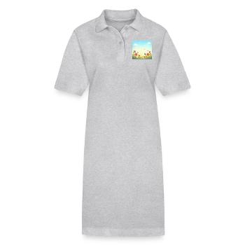 Frühlingsbunte Insektenparade – Blütenmeer Sonne - Stanley/Stella Frauen Bio-Polokleid PAIGER - Grau meliert - Vorne