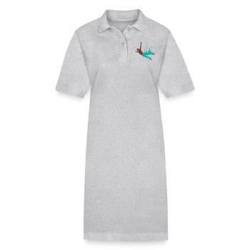 basejumper_2f - Robe polo bio PAIGER Stanley/Stella Femme - gris chiné - Devant