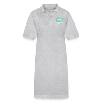 Klug war's nicht! Aber geil! Clever Spruch Party - Stanley/Stella Frauen Bio-Polokleid PAIGER - Grau meliert - Vorne