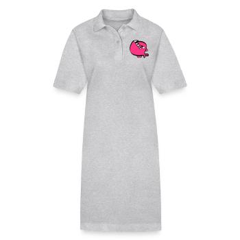Red piranha - Stanley/Stella PAIGER Organic Women’s Polo Dress - heather grey - Front