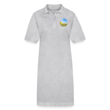 Rapsfeld mit Windrad - Stanley/Stella Frauen Bio-Polokleid PAIGER - Grau meliert - Vorne