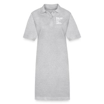 Funny Funny Quote Funny Gift Funny - Stanley/Stella PAIGER Organic Women’s Polo Dress - heather grey - Front