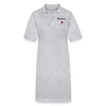 Marraine coeur - Robe polo bio PAIGER Stanley/Stella Femme - gris chiné - Devant