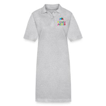 helau again karneval kostüm - Stanley/Stella Frauen Bio-Polokleid PAIGER - Grau meliert - Vorne