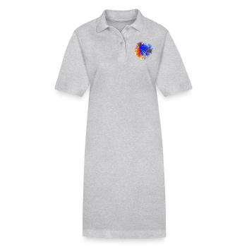 « ExON » par Acryl Gallery & Design - Robe polo bio PAIGER Stanley/Stella Femme - gris chiné - Devant